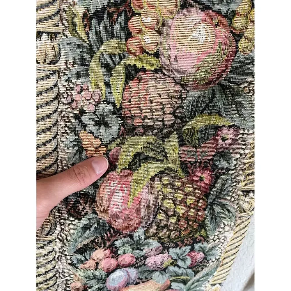 Vintage Fruit Motif Tapestry Wall Hanging